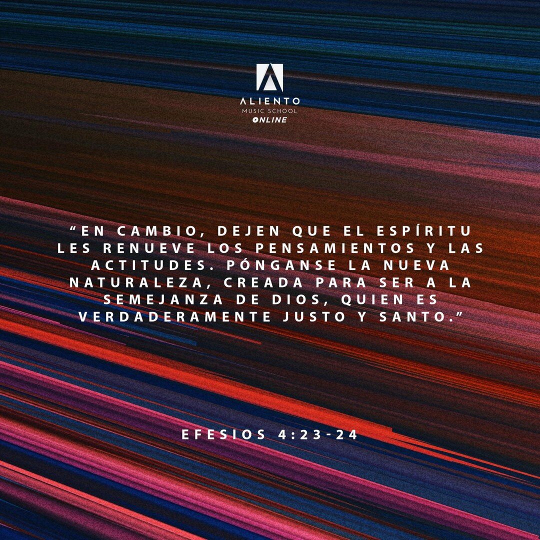 &ldquo;En cambio, dejen que el Esp&iacute;ritu les renueve los pensamientos y las actitudes. P&oacute;nganse la nueva naturaleza, creada para ser a la semejanza de Dios, quien es verdaderamente justo y santo.&rdquo;
‭‭Efesios‬ ‭4:23-24‬ 
.
.
.
.
.
#a